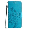 Peněženkové pouzdro Embossing Pattern Motyl a květ červené – Samsung Galaxy A15 4G/5G | Levné Kryty | Levné Kryty | Levné Kryty