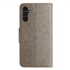 Alternative view of Peněženkové pouzdro Embossing Pattern Motyl a květ šedé – Samsung Galaxy A05s