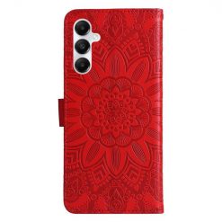 Peněženkové pouzdro Embossing Pattern Slunečnice červené – Samsung Galaxy A05s | Levné Kryty | Levné Kryty | Levné Kryty