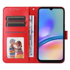Peněženkové pouzdro Embossing Pattern Slunečnice červené – Samsung Galaxy A05s | Levné Kryty | Levné Kryty | Levné Kryty