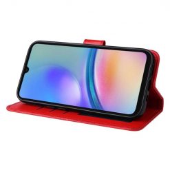 Peněženkové pouzdro Embossing Pattern Slunečnice červené – Samsung Galaxy A05s | Levné Kryty | Levné Kryty | Levné Kryty