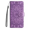 Peněženkové pouzdro Embossing Pattern Slunečnice modré – Samsung Galaxy S24 | Levné Kryty | Levné Kryty | Levné Kryty