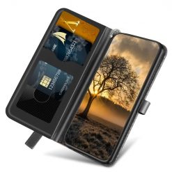 Peněženkové pouzdro Embossing Pattern Strom černé – Samsung Galaxy A25 5G | Levné Kryty | Levné Kryty | Levné Kryty
