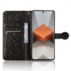 Peněženkové pouzdro Honeycomb Dot Texture Case černé – Xiaomi Redmi Note 13 Pro+ 5G | Levné Kryty | Levné Kryty | Levné Kryty