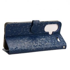 Peněženkové pouzdro Honeycomb Dot Texture Case modré – Xiaomi Redmi Note 13 Pro+ 5G | Levné Kryty | Levné Kryty | Levné Kryty