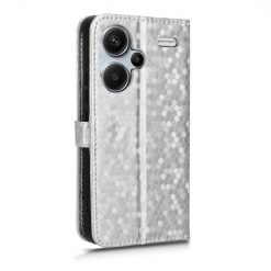 Peněženkové pouzdro Honeycomb Dot Texture Case stříbrné – Xiaomi Redmi Note 13 Pro+ 5G | Levné Kryty | Levné Kryty | Levné Kryty