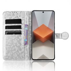 Peněženkové pouzdro Honeycomb Dot Texture Case stříbrné – Xiaomi Redmi Note 13 Pro+ 5G | Levné Kryty | Levné Kryty | Levné Kryty