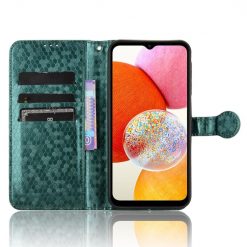 Peněženkové pouzdro Honeycomb Dot Texture Case zelené – Samsung Galaxy A15 4G/5G | Levné Kryty | Levné Kryty | Levné Kryty