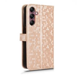 Peněženkové pouzdro Honeycomb Dot Texture Case zlaté – Samsung Galaxy A15 4G/5G | Levné Kryty | Levné Kryty | Levné Kryty