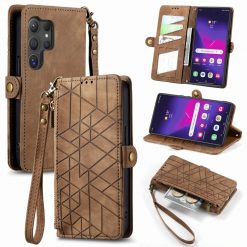 Peněženkové pouzdro Purse case hnědé – Samsung Galaxy S24 Ultra | Levné Kryty | Levné Kryty | Levné Kryty
