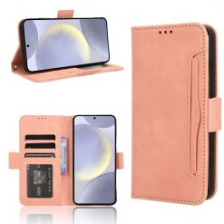 Peněženkové pouzdro Slots case růžové – Samsung Galaxy S24 | Levné Kryty | Levné Kryty | Levné Kryty