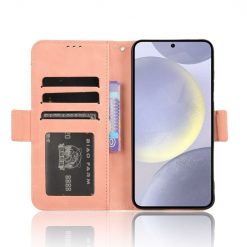Peněženkové pouzdro Slots case růžové – Samsung Galaxy S24 | Levné Kryty | Levné Kryty | Levné Kryty