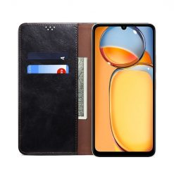 Peněženkové pouzdro Wax case černé – Xiaomi Redmi 13C / Xiaomi Poco C65 | Levné Kryty | Levné Kryty | Levné Kryty