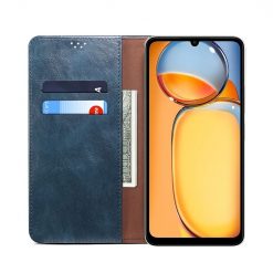 Peněženkové pouzdro Wax case modré – Xiaomi Redmi 13C / Xiaomi Poco C65 | Levné Kryty | Levné Kryty | Levné Kryty