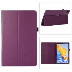 Knížkové pouzdro Litchi Skin case fialové – Honor Pad 8 | Levné Kryty | Levné Kryty | Levné Kryty