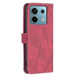 Knížkové pouzdro Rhombus červené – Xiaomi Redmi Note 13 Pro 5G / Poco X6 5G | Levné Kryty | Levné Kryty | Levné Kryty