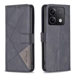 Knížkové pouzdro Rhombus černé – Xiaomi Redmi Note 13 (4G) | Levné Kryty | Levné Kryty | Levné Kryty