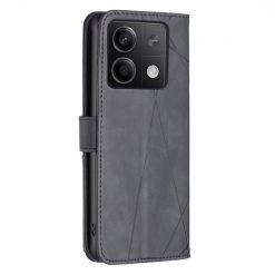 Knížkové pouzdro Rhombus černé – Xiaomi Redmi Note 13 (4G) | Levné Kryty | Levné Kryty | Levné Kryty