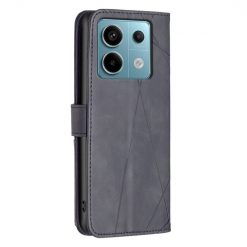 Knížkové pouzdro Rhombus černé – Xiaomi Redmi Note 13 Pro 5G / Poco X6 5G | Levné Kryty | Levné Kryty | Levné Kryty