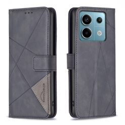 Knížkové pouzdro Rhombus černé – Xiaomi Redmi Note 13 Pro 5G / Poco X6 5G | Levné Kryty | Levné Kryty | Levné Kryty