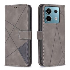 Knížkové pouzdro Rhombus šedé – Xiaomi Redmi Note 13 Pro 5G / Poco X6 5G | Levné Kryty | Levné Kryty | Levné Kryty
