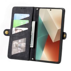 Peněženkové pouzdro Purse case černé – Xiaomi Redmi Note 13 Pro (4G) | Levné Kryty | Levné Kryty | Levné Kryty