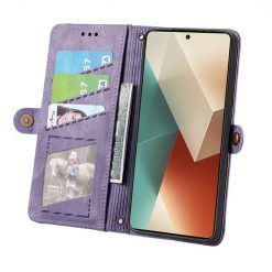 Peněženkové pouzdro Purse case fialové – Xiaomi Redmi Note 13 Pro (4G) | Levné Kryty | Levné Kryty | Levné Kryty