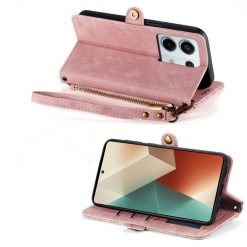 Peněženkové pouzdro Purse case růžové – Xiaomi Redmi Note 13 Pro (4G) | Levné Kryty | Levné Kryty | Levné Kryty