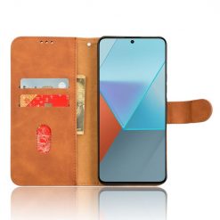 Peněženkové pouzdro Solid hnědé – Xiaomi Redmi Note 13 Pro 5G / Poco X6 5G | Levné Kryty | Levné Kryty | Levné Kryty