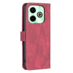 Knížkové pouzdro Rhombus červené – Infinix Hot 40 Pro | Levné Kryty | Levné Kryty | Levné Kryty