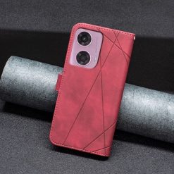Knížkové pouzdro Rhombus červené – Motorola Moto G34 5G | Levné Kryty | Levné Kryty | Levné Kryty