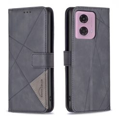 Knížkové pouzdro Rhombus černé – Motorola Moto G34 5G | Levné Kryty | Levné Kryty | Levné Kryty