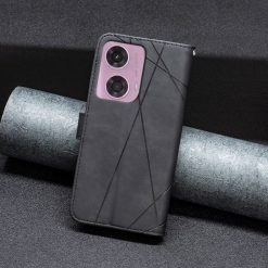 Knížkové pouzdro Rhombus černé – Motorola Moto G34 5G | Levné Kryty | Levné Kryty | Levné Kryty