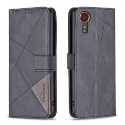 Knížkové pouzdro Rhombus černé – Samsung Galaxy Xcover 7 | Levné Kryty | Levné Kryty | Levné Kryty