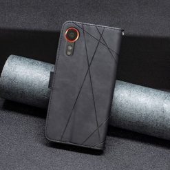Knížkové pouzdro Rhombus černé – Samsung Galaxy Xcover 7 | Levné Kryty | Levné Kryty | Levné Kryty