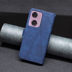 Knížkové pouzdro Rhombus modré – Motorola Moto G34 5G | Levné Kryty | Levné Kryty | Levné Kryty