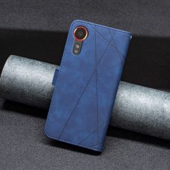 Knížkové pouzdro Rhombus modré – Samsung Galaxy Xcover 7 | Levné Kryty | Levné Kryty | Levné Kryty
