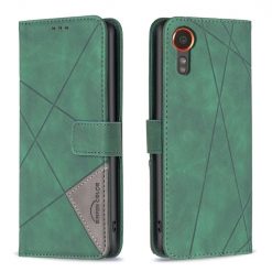 Knížkové pouzdro Rhombus zelené – Samsung Galaxy Xcover 7 | Levné Kryty | Levné Kryty | Levné Kryty