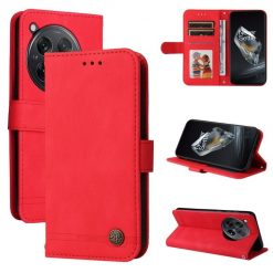 Knížkové pouzdro Skin Feel case červené – OnePlus 12R | Levné Kryty | Levné Kryty | Levné Kryty