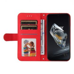 Knížkové pouzdro Skin Feel case červené – OnePlus 12R | Levné Kryty | Levné Kryty | Levné Kryty