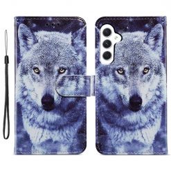 Knížkové pouzdro Trendy Cross case Vlk – Samsung Galaxy A55 5G | Levné Kryty | Levné Kryty | Levné Kryty