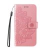 Peněženkové pouzdro Embossing Pattern Flowery Mandala červené – Xiaomi Redmi A3 | Levné Kryty | Levné Kryty | Levné Kryty