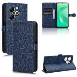 Peněženkové pouzdro Honeycomb Dot Texture Case modré – Infinix Smart 8 | Levné Kryty | Levné Kryty | Levné Kryty