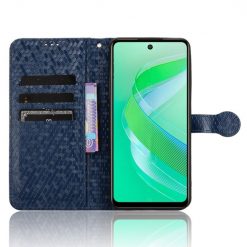 Peněženkové pouzdro Honeycomb Dot Texture Case modré – Infinix Smart 8 | Levné Kryty | Levné Kryty | Levné Kryty