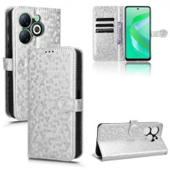 Peněženkové pouzdro Honeycomb Dot Texture Case stříbrné – Infinix Smart 8 | Levné Kryty | Levné Kryty | Levné Kryty