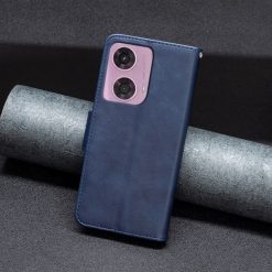 Peněženkové pouzdro Retro Lambskin modré – Motorola Moto G04 / G24 | Levné Kryty | Levné Kryty | Levné Kryty