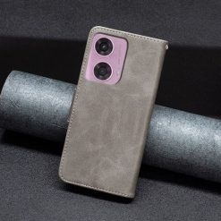 Peněženkové pouzdro Retro Lambskin šedé – Motorola Moto G04 / G24 | Levné Kryty | Levné Kryty | Levné Kryty