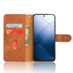 Peněženkové pouzdro Solid hnědé – Xiaomi 14 | Levné Kryty | Levné Kryty | Levné Kryty