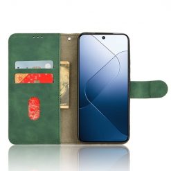 Peněženkové pouzdro Solid zelené – Xiaomi 14 | Levné Kryty | Levné Kryty | Levné Kryty