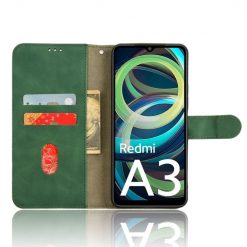 Peněženkové pouzdro Solid zelené – Xiaomi Redmi A3 | Levné Kryty | Levné Kryty | Levné Kryty